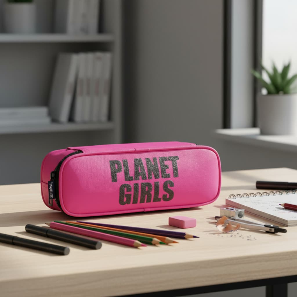 Estojo Escolar Infantil Menina - Planet Girls Lantejoulas