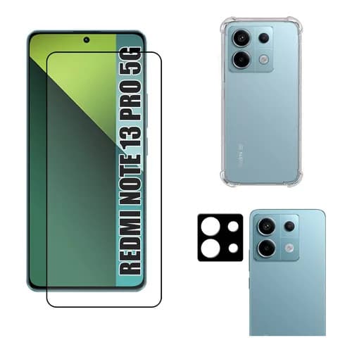 Kit Para Xiaomi Note 13 Pro 5G - Película 3d + Capa Tpu + Camera