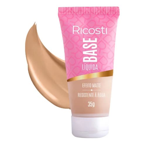 Base Liquida Ricosti Cor 06 Matte - Resistente Á Agua - Vegana