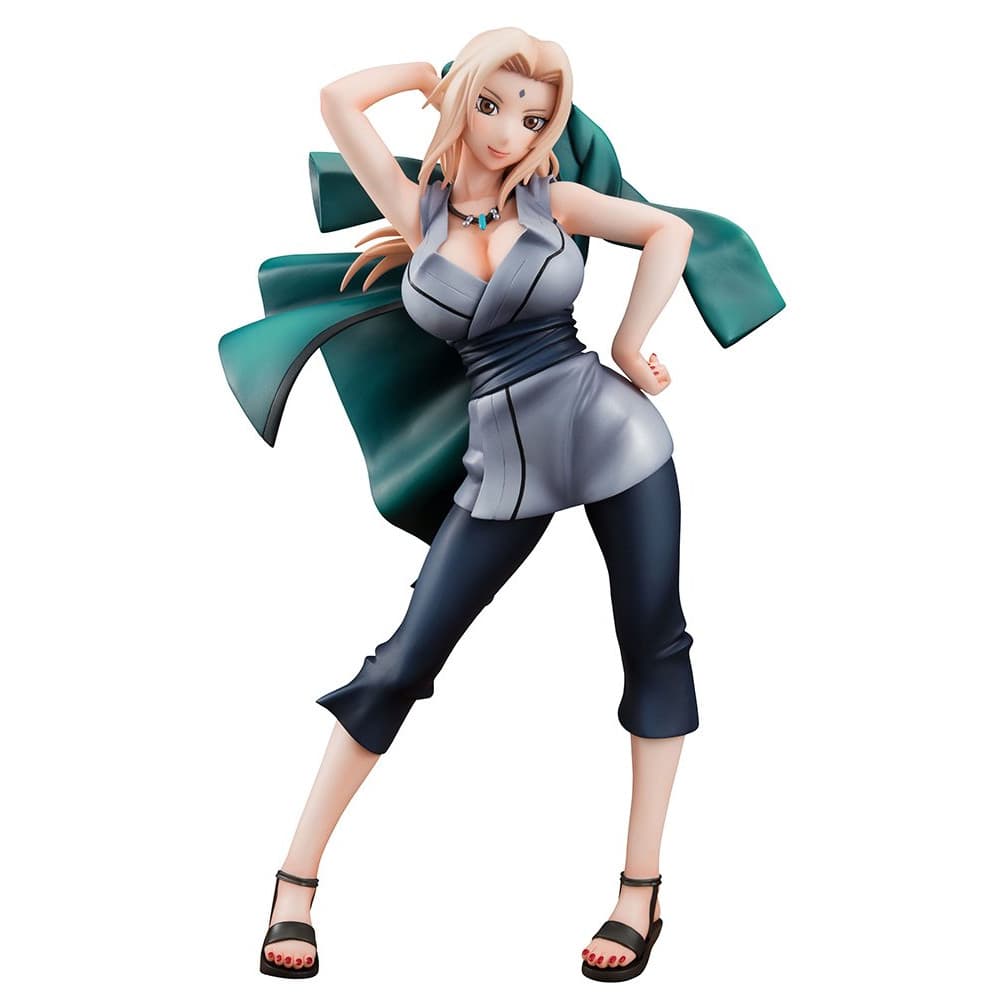 NARUTO Girls-Shippuden Tsunade cerca de 200mm figura pintada em PVC e ABS