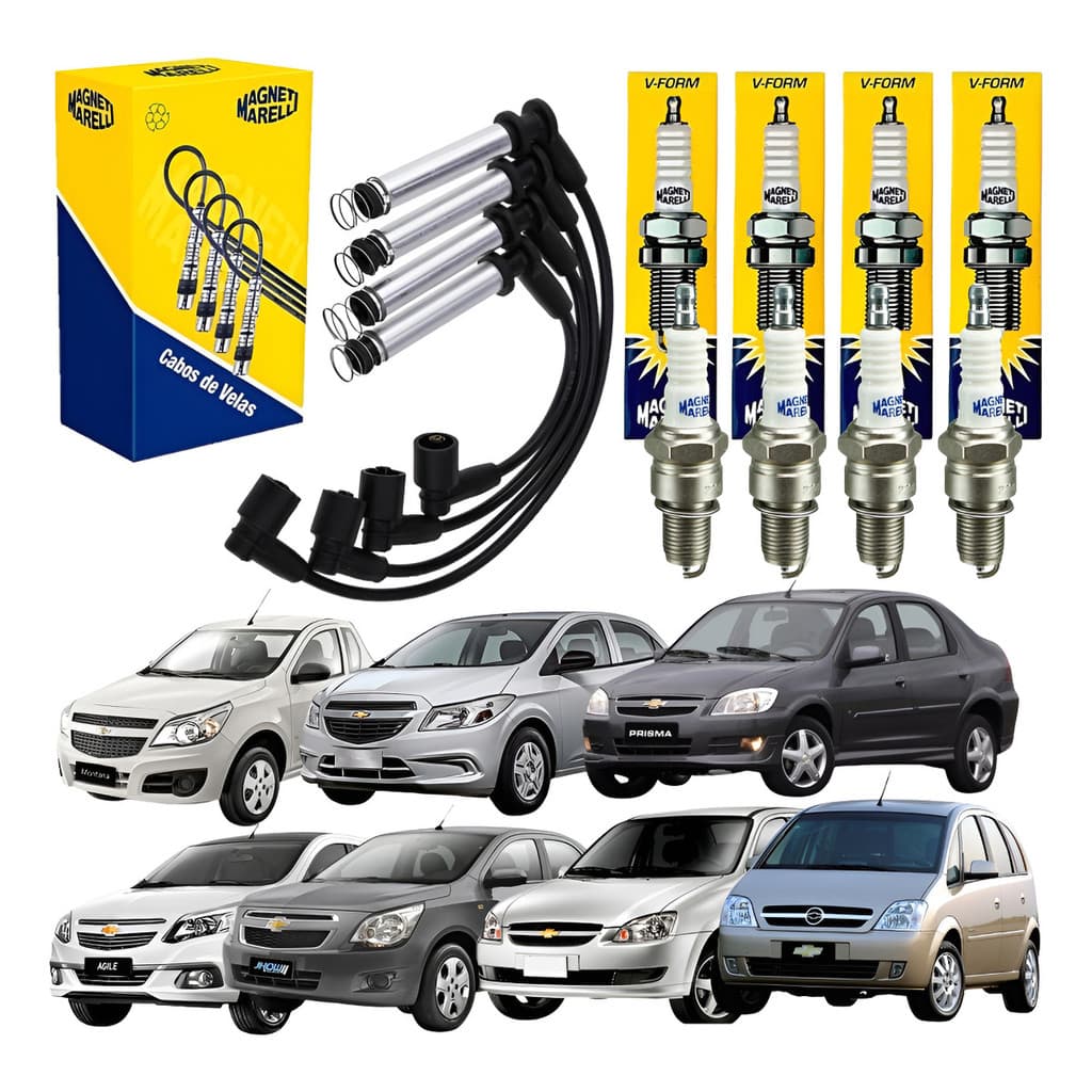 Jogo Cabo E Vela Magneti Marelli Chevrolet Cobalt 1.4 8v