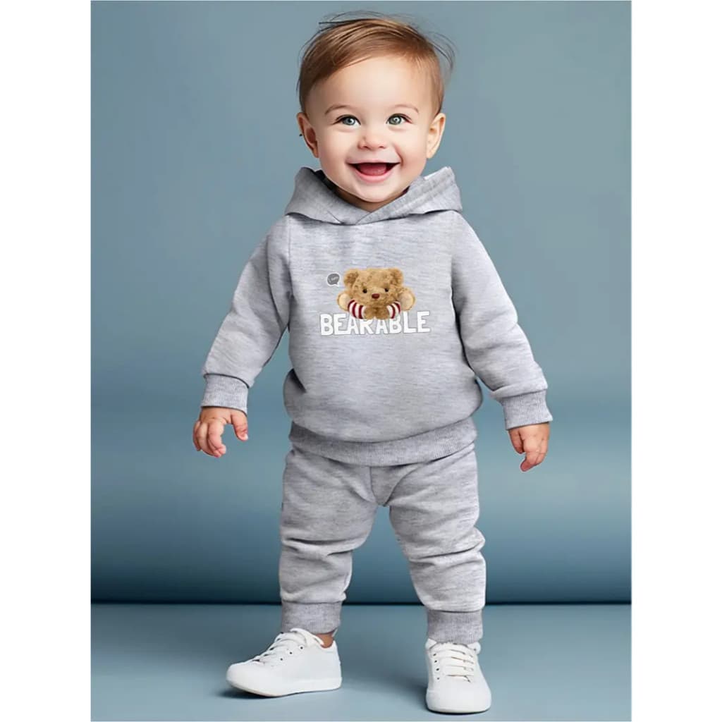 Conjunto Infantil Moletom Com Capuz Calça Blusa De Frio Jaqueta Menino 516