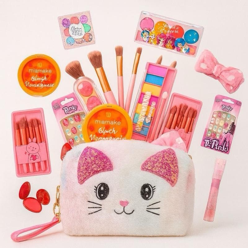 Kit 15 Itens Maquiagem E Necessaire Melhores Marcas Sombra Pincel Batom Skin Care Ótima Qualidade