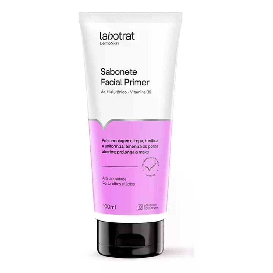 Sabonete Facial Primer Labotrat 100ml Com Acido Hialuronico e Vitamina B5