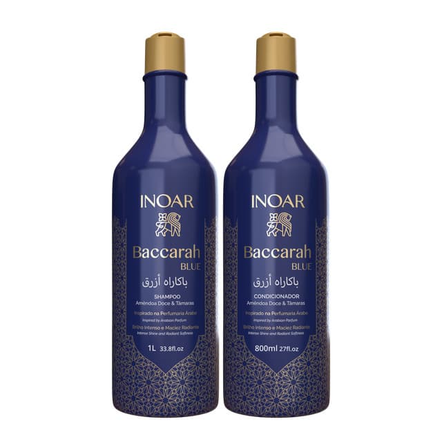 Inoar Kit Baccarah Blue Shampoo 1L e Condicionador 800ml