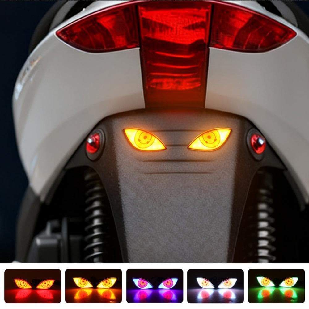 Par Mini Projetor LED Devil Eye 16W para Moto e Carro – Estilo Olho Anime Tuning
