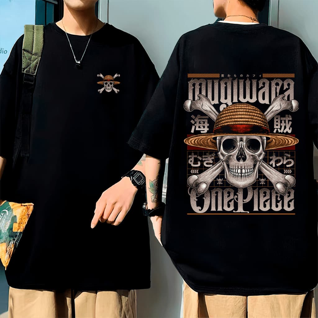 Camisa Oversize Camiseta Mugiwaras Anime One Piece Luffy