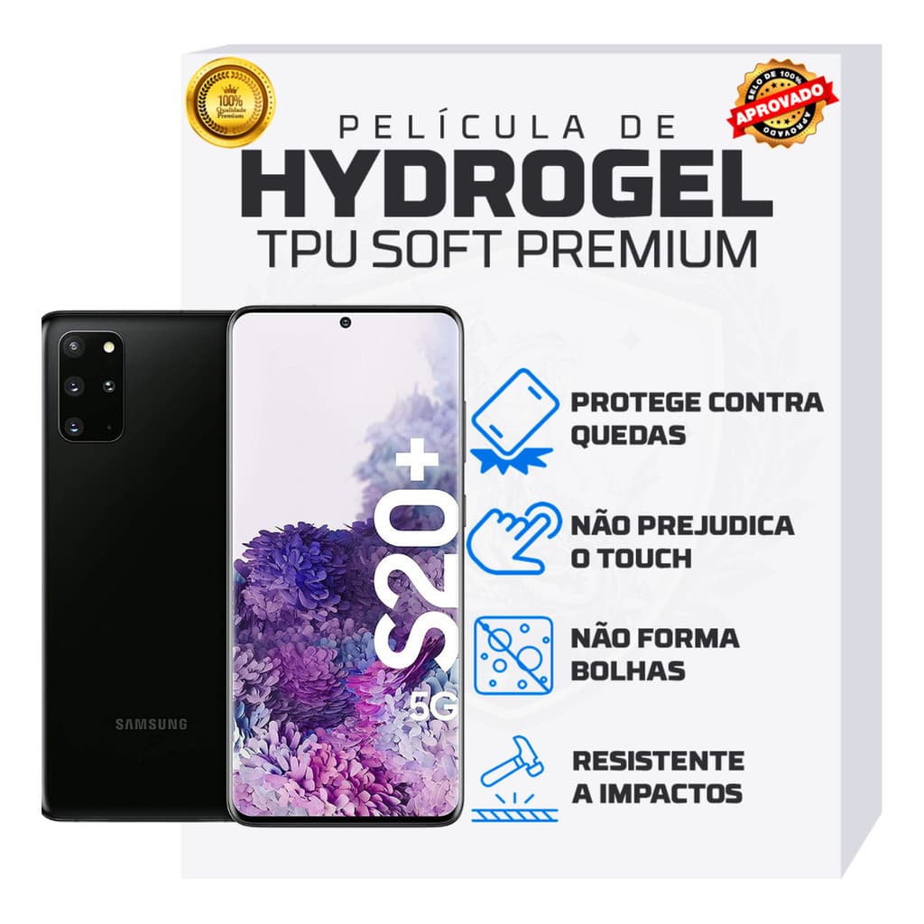 Kit 3 Películas de Hidrogel Fosca para Samsung Galaxy S20, S20 Plus, S20 FE e S20 Ultra