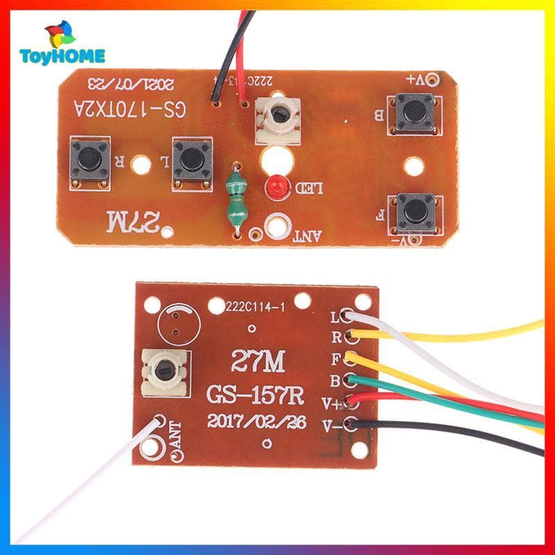 LAHB > 4CH RC Circuito De Controle Remoto PCB Transmissor Placa Receptora Acessórios Para Carro Com Antena Sistema De Rá