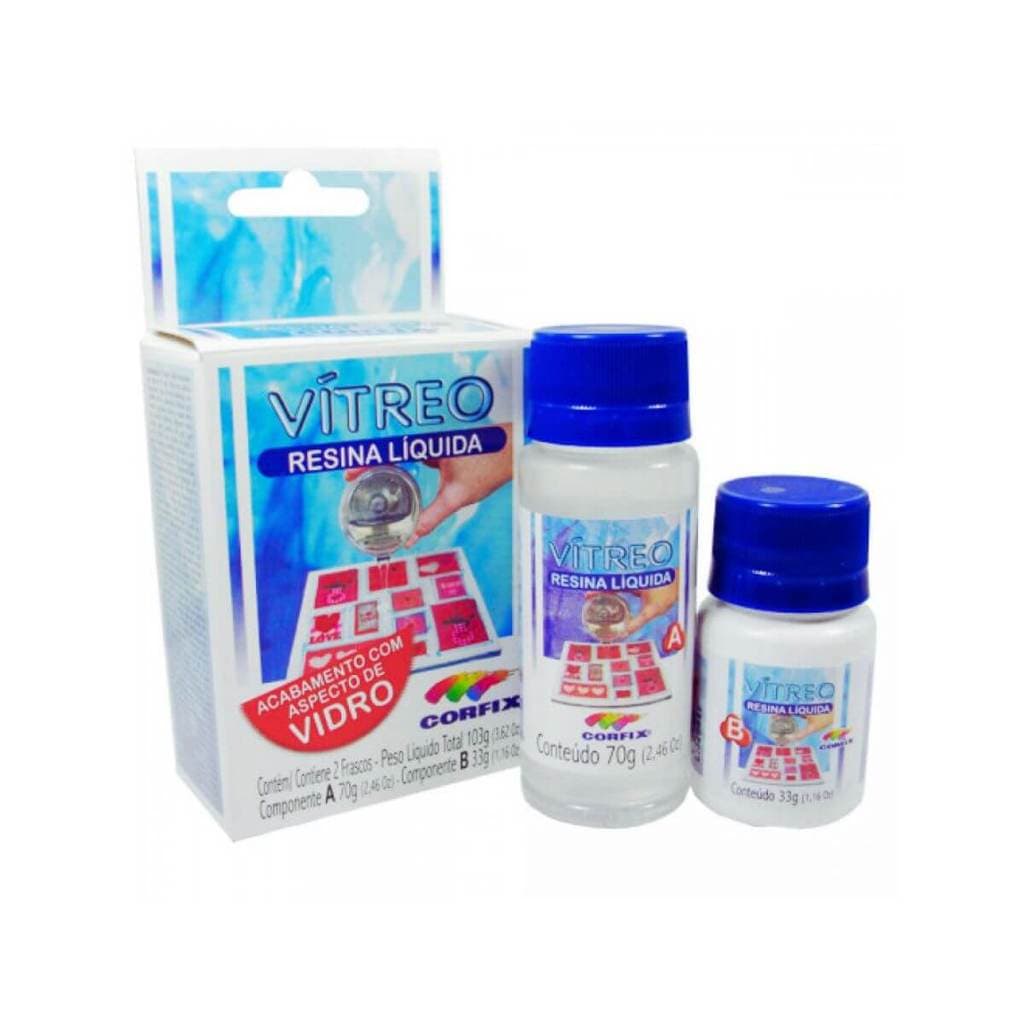 Kit Resina Epoxy Vidro Liquido Corfix Vitreo 103g
