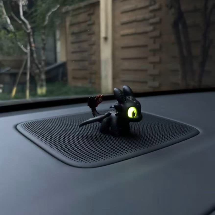 Desdentado decoração do carro asas movendo óculos luminosos espelho retrovisor do carro ornamentos criativo Console cent