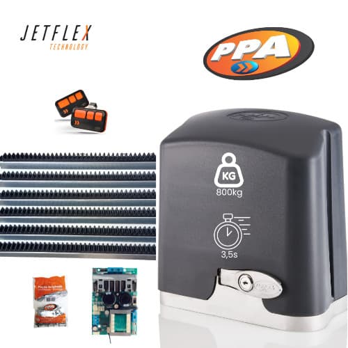MOTOR DE PORTÃO RÁPIDO KIT DZ RIO R 800 JETFLEX 1/2 HP PPA