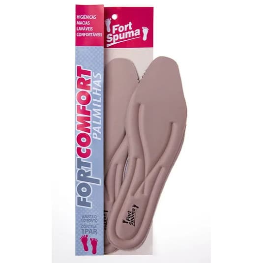Kit 3 pares - Palmilha Confort - Feminina - Bege