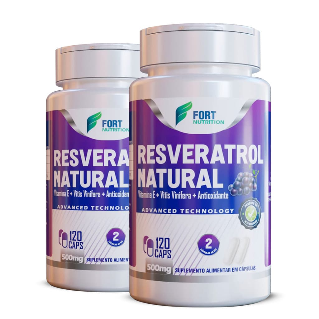 Resveratrol Vitamina E - Natural Original 240 Cápsulas (120 por Pote). Envio Imediato