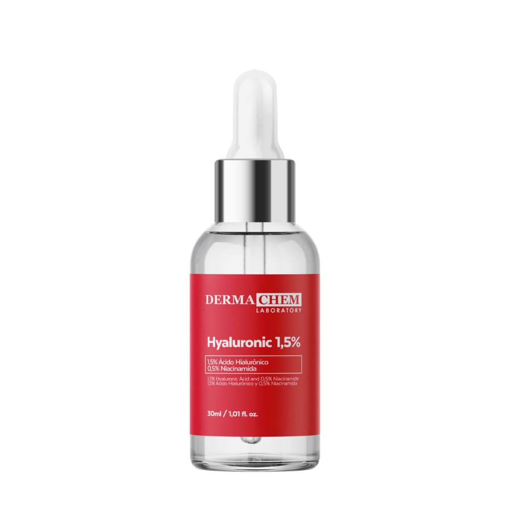 Sérum Facial Hyaluronic 1,5% Dermachem 30ml Iluminação Luminosidade Tonificante