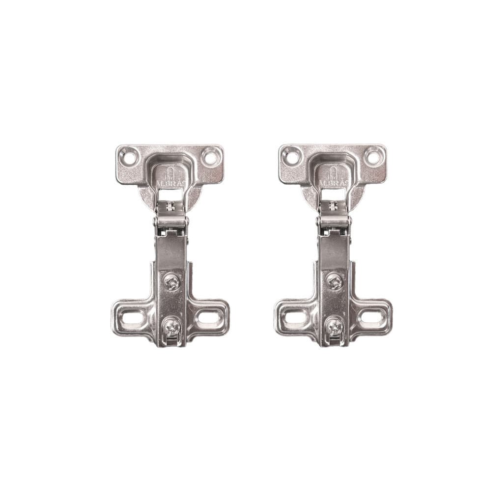 Kit 2 Dobradiça Curva 26mm Alta Porta Armário Móveis com Calço