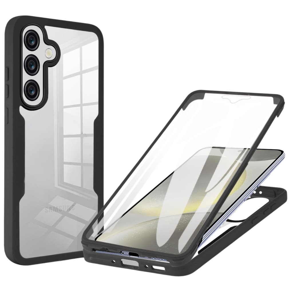 360 Corpo Inteiro Frente + Volta Caso Claro Para Samsung A07 A17 A37 A57 A06 A16 A36 A56 A15 A55 Capa à prova de choques