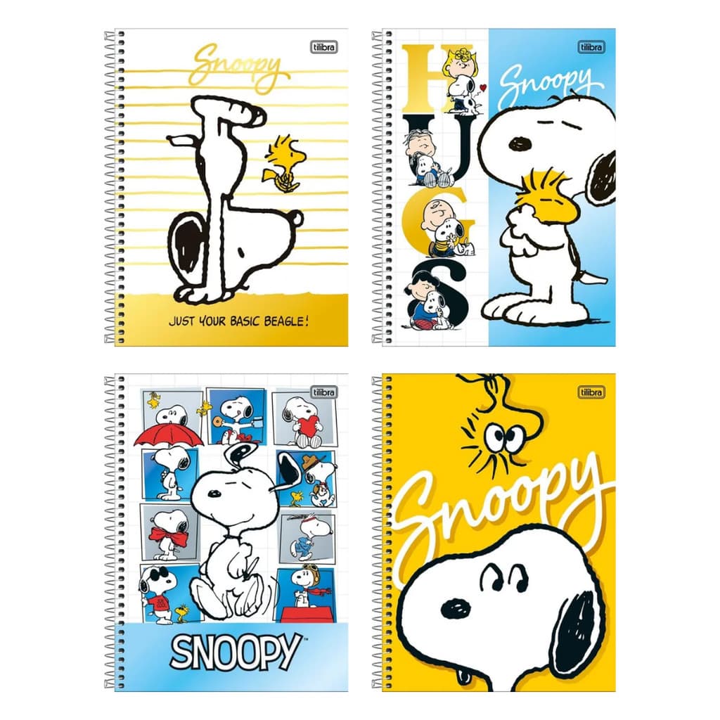 Caderno Espiral Universitário 10 Matérias Snoopy c/160 Fls, Tilibra
