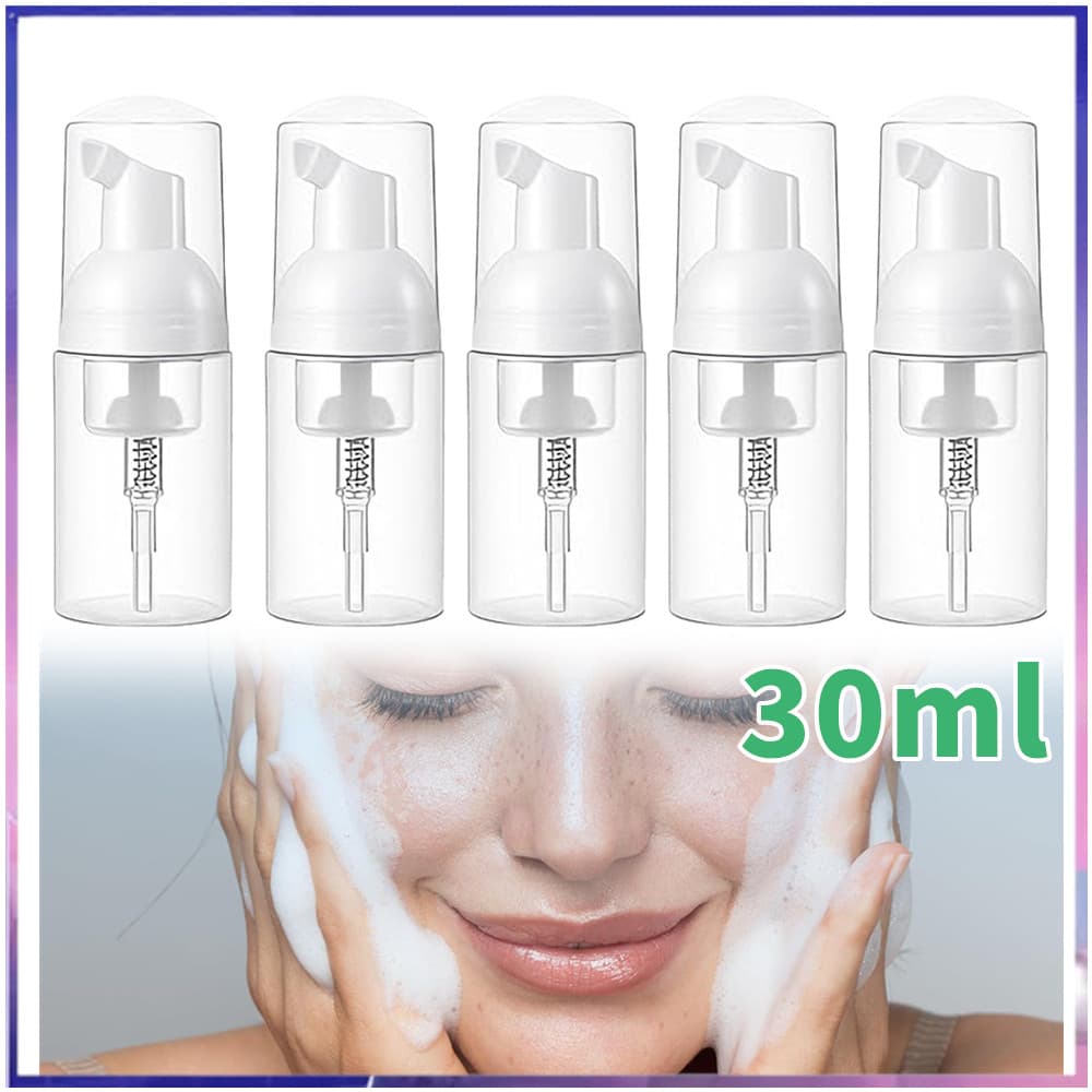 Garrafa de espuma de Shampoo 30ml garrafa de bomba de espuma limpa portátil reutilizável 5 peças