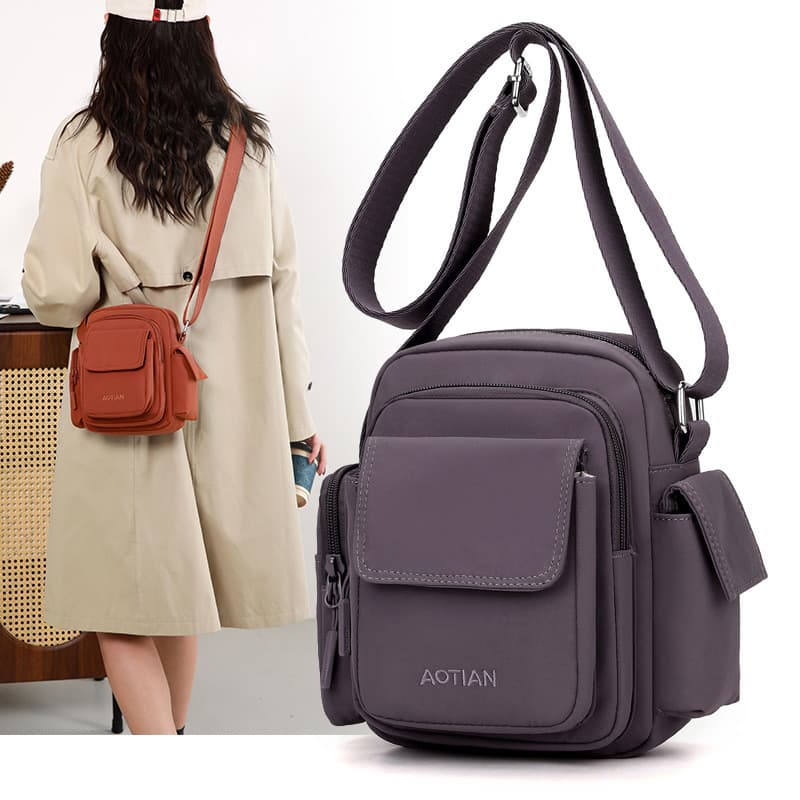 2025 novo estilo elegante All-Match Casual mensageiro pequeno saco Multi-bolso simples bolsa de ombro feminino viagem te