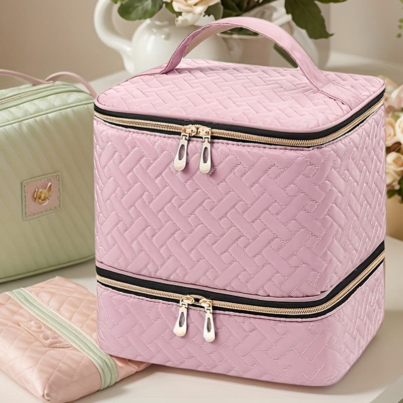 Organizador De Esmalte Duplo Acolchoado , Portátil , Bolsa De Armazenamento Em Gel , Estojo De Transporte , Kit De Supri