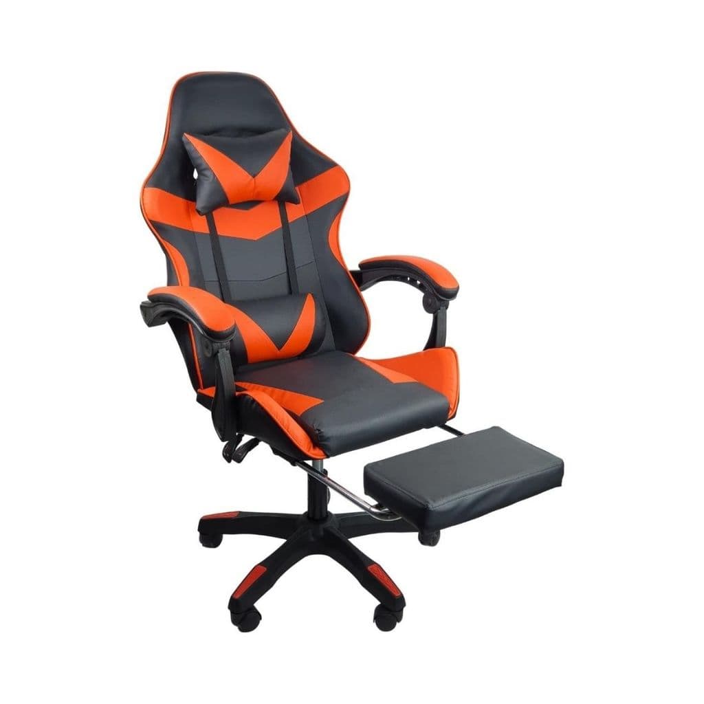 Cadeira Gamer Stillus Oficial Apoio de Pés Preto e Vermelho