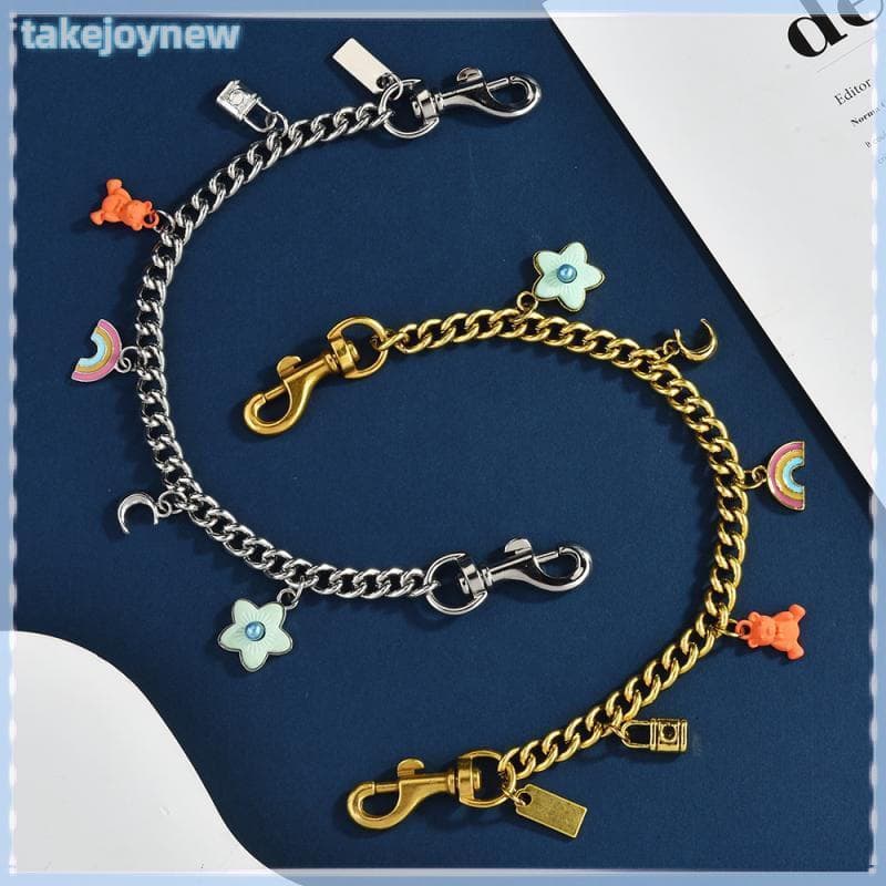 [takejoynewBR] Alça De Corrente De Bolsa De Metal Feminina Moderna – Versátil Com Pingente De Ombro Tbr
