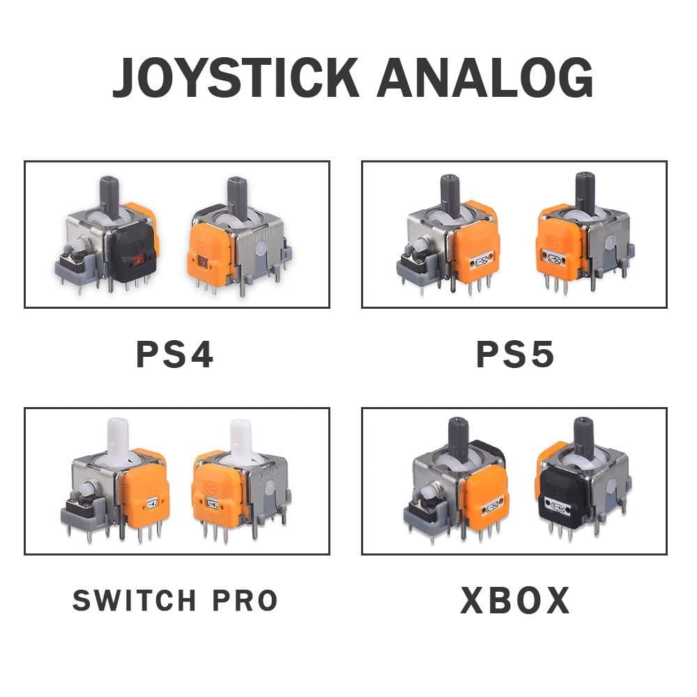2 Pcs 3D Hall Effect Joystick Substituição Controlador Acessórios De Reparo Para PS4/PS5/Switch Pro/Xbox