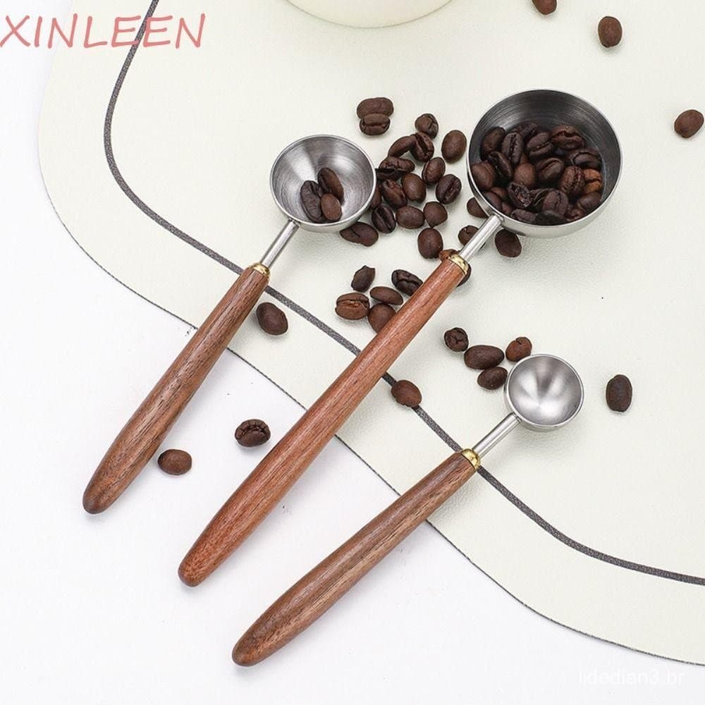 Colheres Medidoras De Grãos De Café XINLEEN , Colher Medidora De Pó De Aço Inoxidável 304 Com Cabo Longo