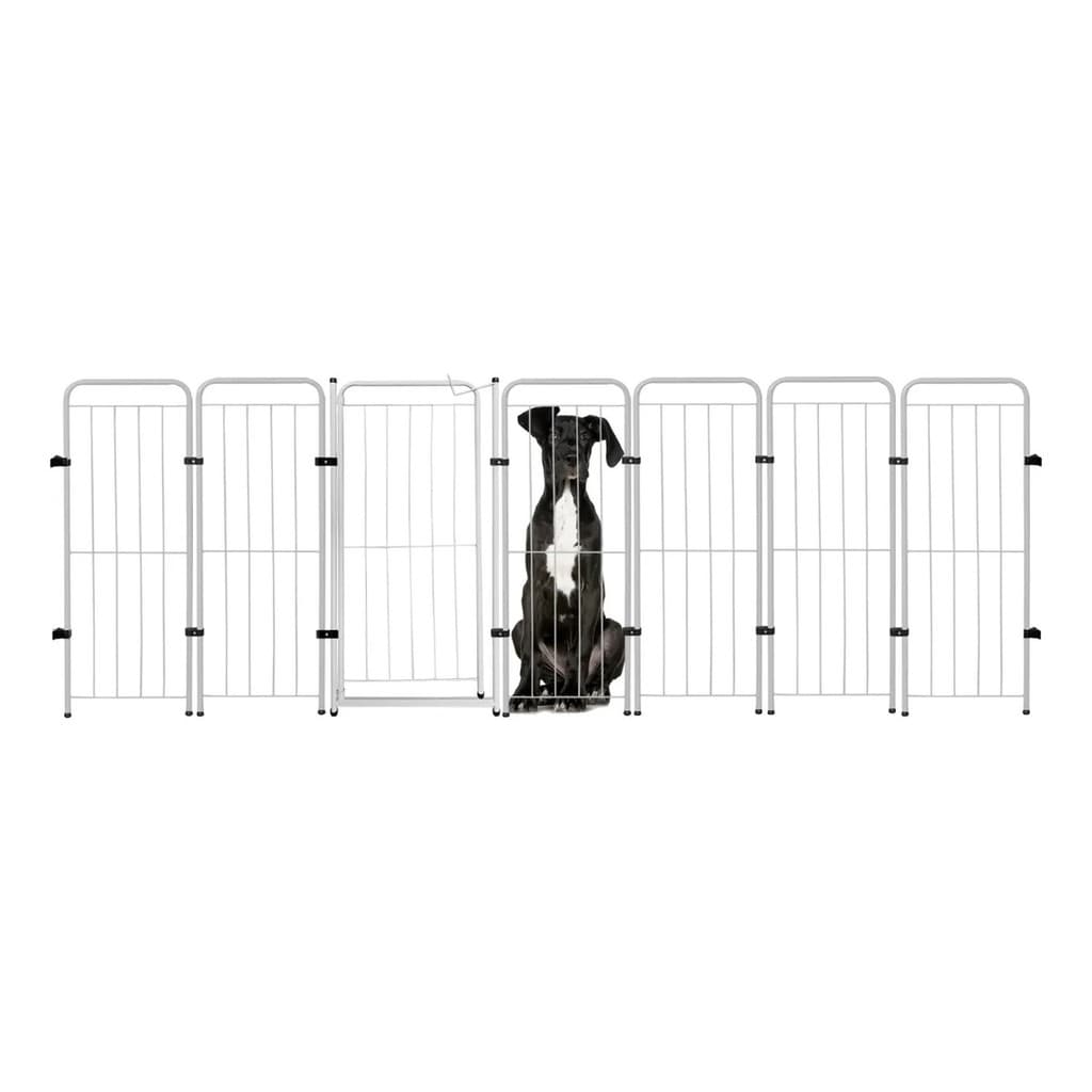 Cercado Grade 272x98cm Portão + 6 Módulos Segurança Pet Cães Cachorro