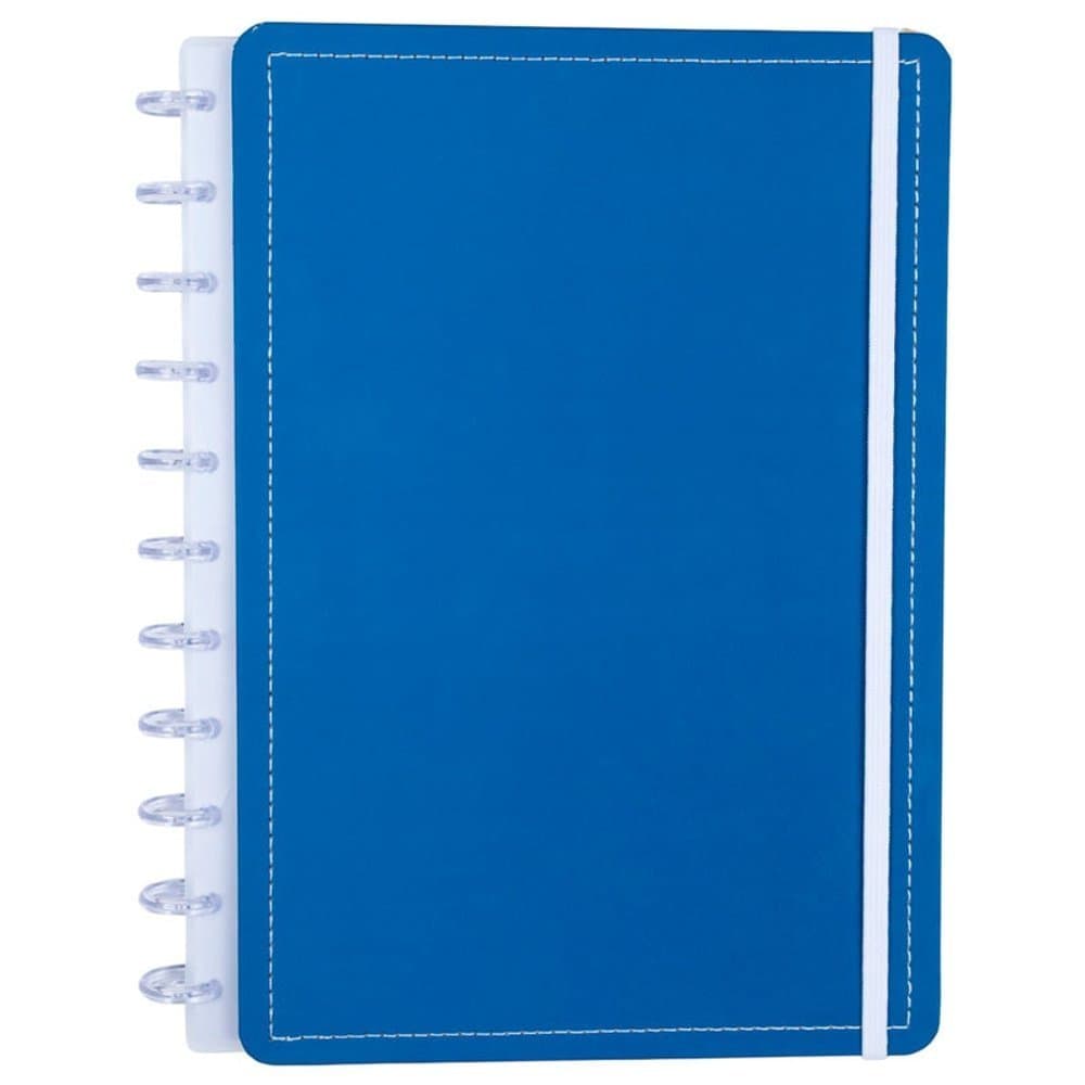 Caderno Disco Blue Médio Reposicionável Capa Dura Disko Caderno Inteligente