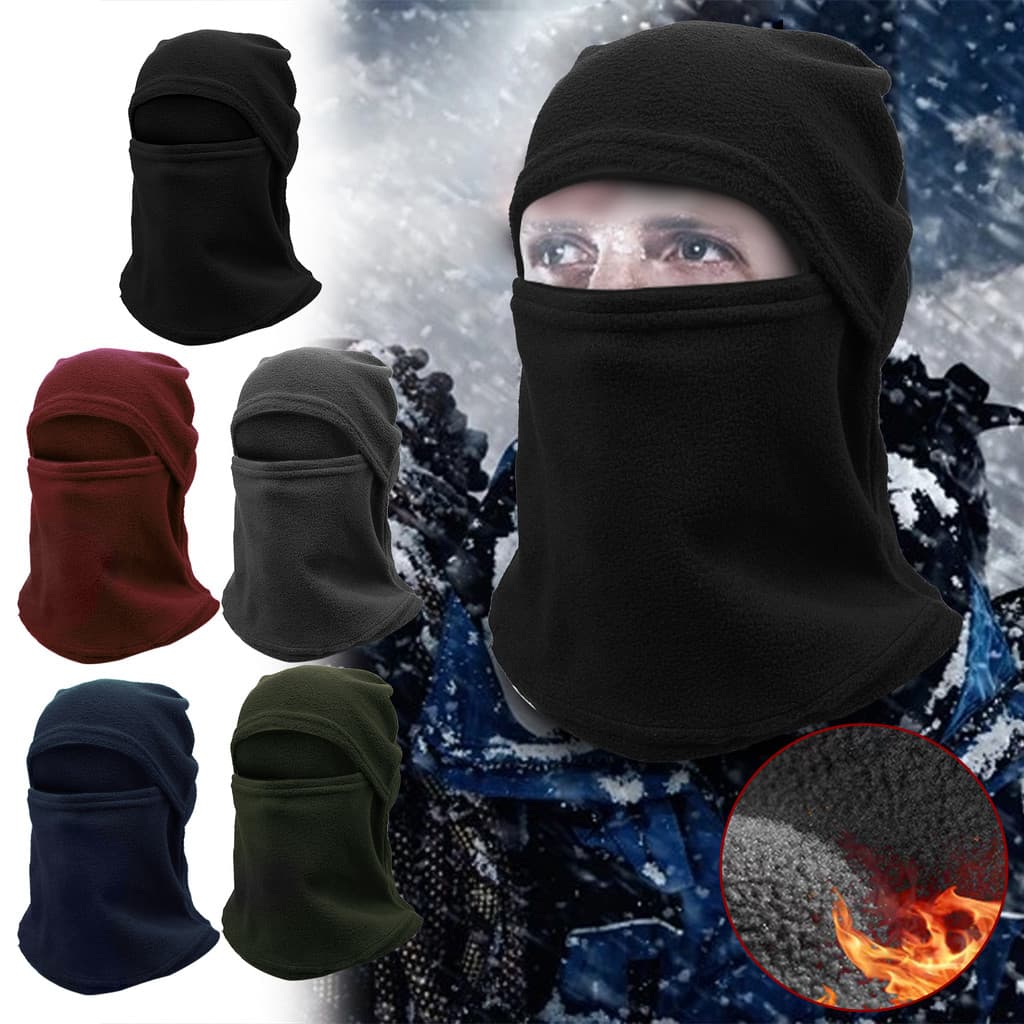 Gorro De Máscara Facial Completa De Inverno | Chapéu Pulôver Espessante De Lã Polar Para Andar , Esqui , Caminhadas , Un
