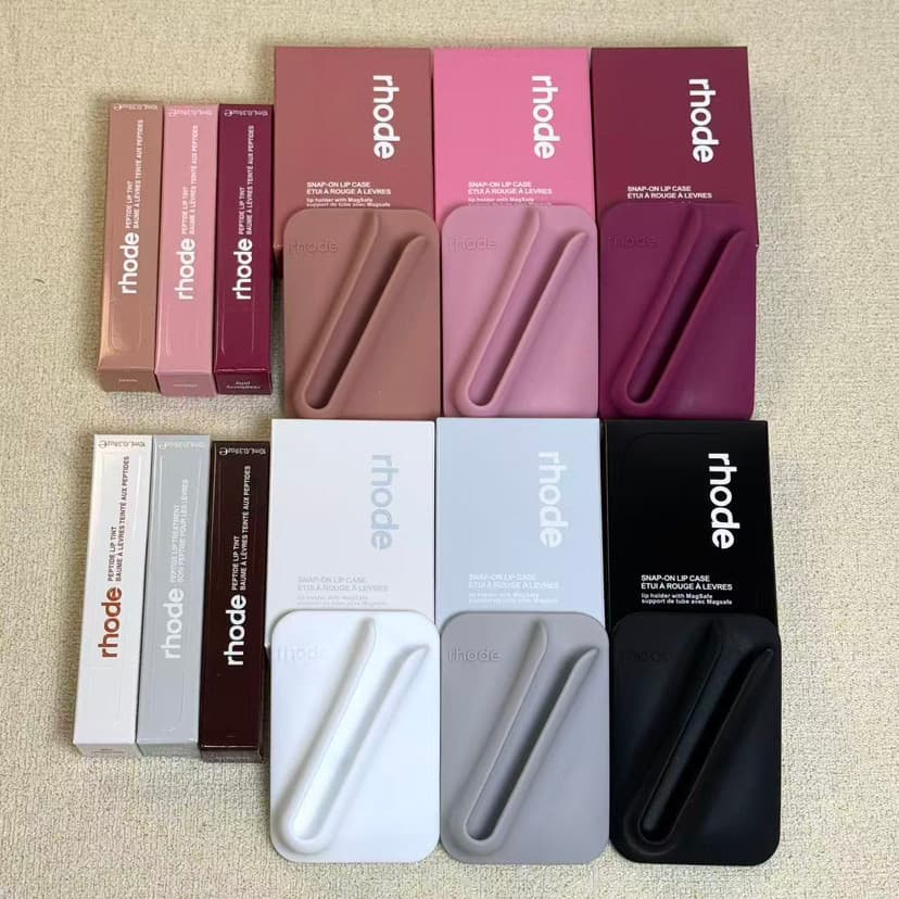 Rhode Cor Sólida Com Capa Magnética De silicone Para Celular Apple 17promax iphone17 16 15 pro Suporte Labial