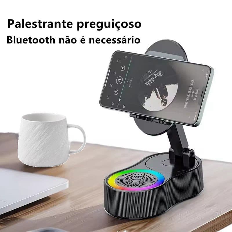 Novo Alto-Falante De Detecção Inteligente Dobrável Plataforma De Suporte De Transmissão Ao Vivo Do Telefone Móvel Com Fe