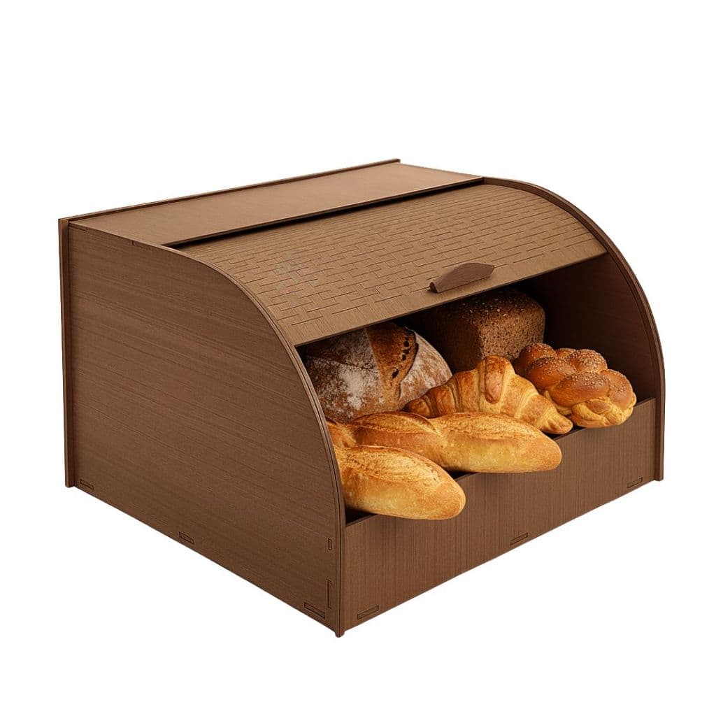 Caixa Pão Decorativo Em MDF Para Cozinha Moderna Com Design Elegante Para Bancada
