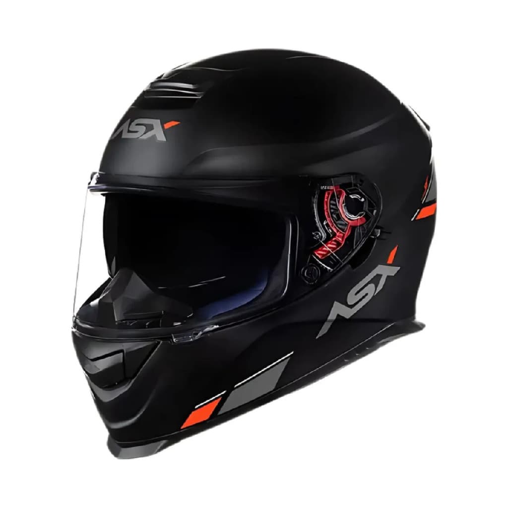 Capacete Para Moto Asx Eagle Sv Solid Preto/Grafite/Vermelho