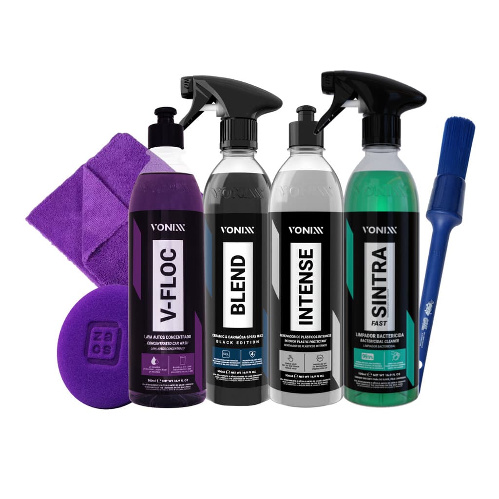 Kit Lavagem Auto V-floc Blendblack Sintra Intense Vonixx