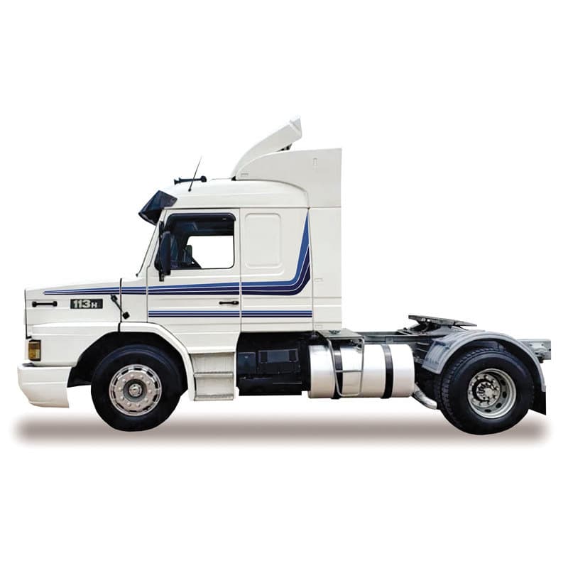 Kit Adesivo Faixas Caminhão Scania 112 Hw 113 Hw Azul Plotado