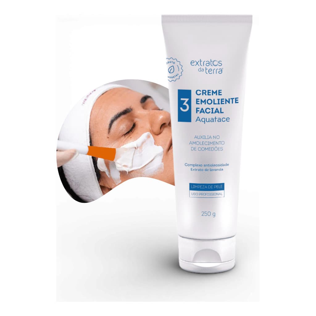 Creme Emoliente Facial Limpeza Extratos Terra Aquaface 250g