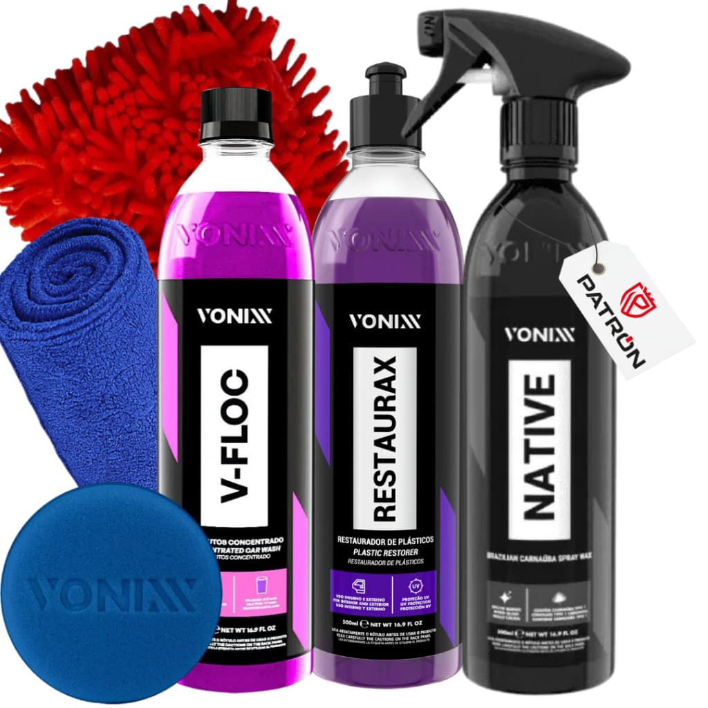Kit Vonixx Jetski V-Floc + Restaurax + Native Spray + Acessórios | Lavagem e Proteção Jetski Vonixx