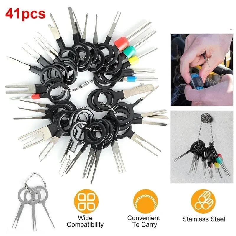 41 Pçs Universal Ferramenta De Reparo Remoção Terminal Do Carro Fio Plug Conector Extrator Para Terminais Desmontagem Fe