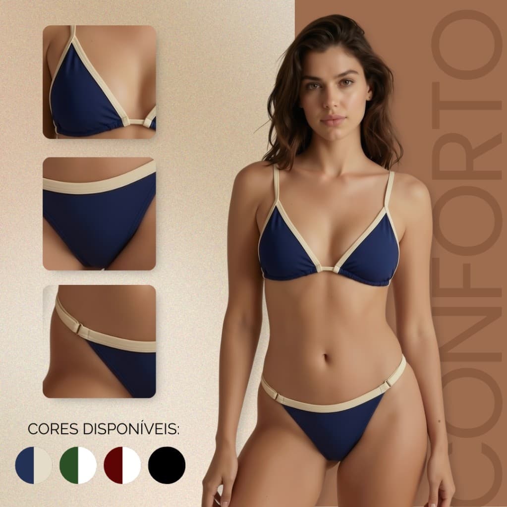 Biquíni Fita Colorido Cores Marquinha De Fita Verão Moda Praia Sol Calor Bicolor Piscina Moderno Mel Top Tendencia 26