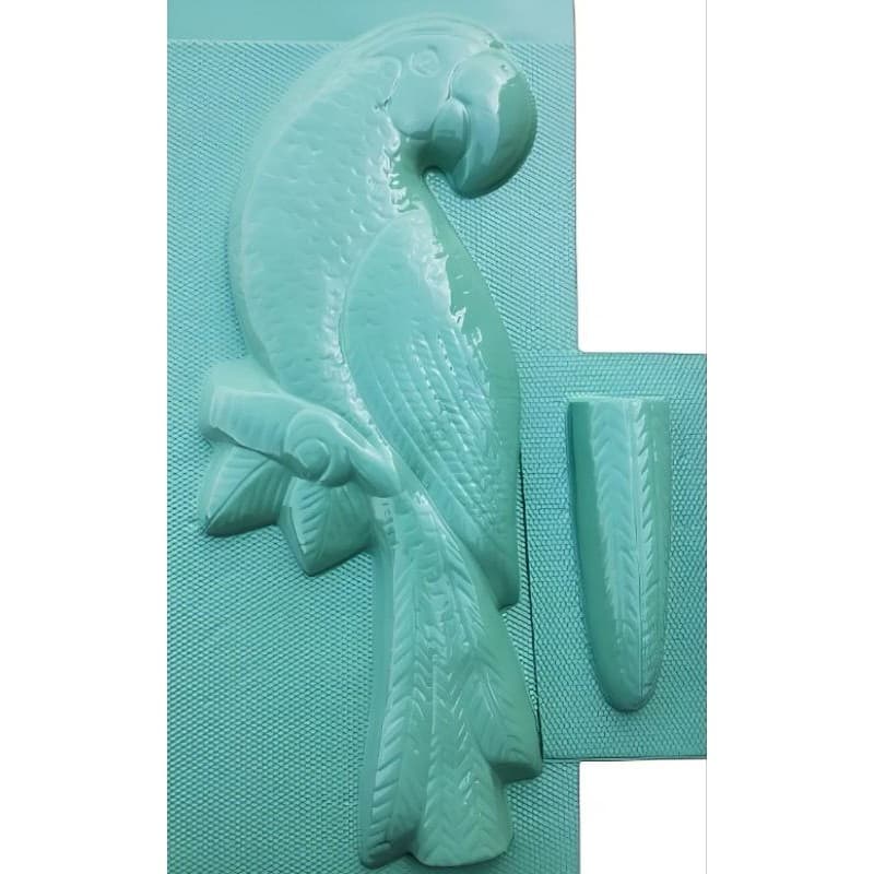 forma de gesso  artesanato arara grande 46 cm
