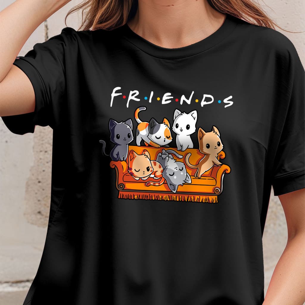Camiseta Fofa Gatinhos Sofa - Amigo Pet Gato Amigos Camisa 100% Algodão blusinha blusa feminina