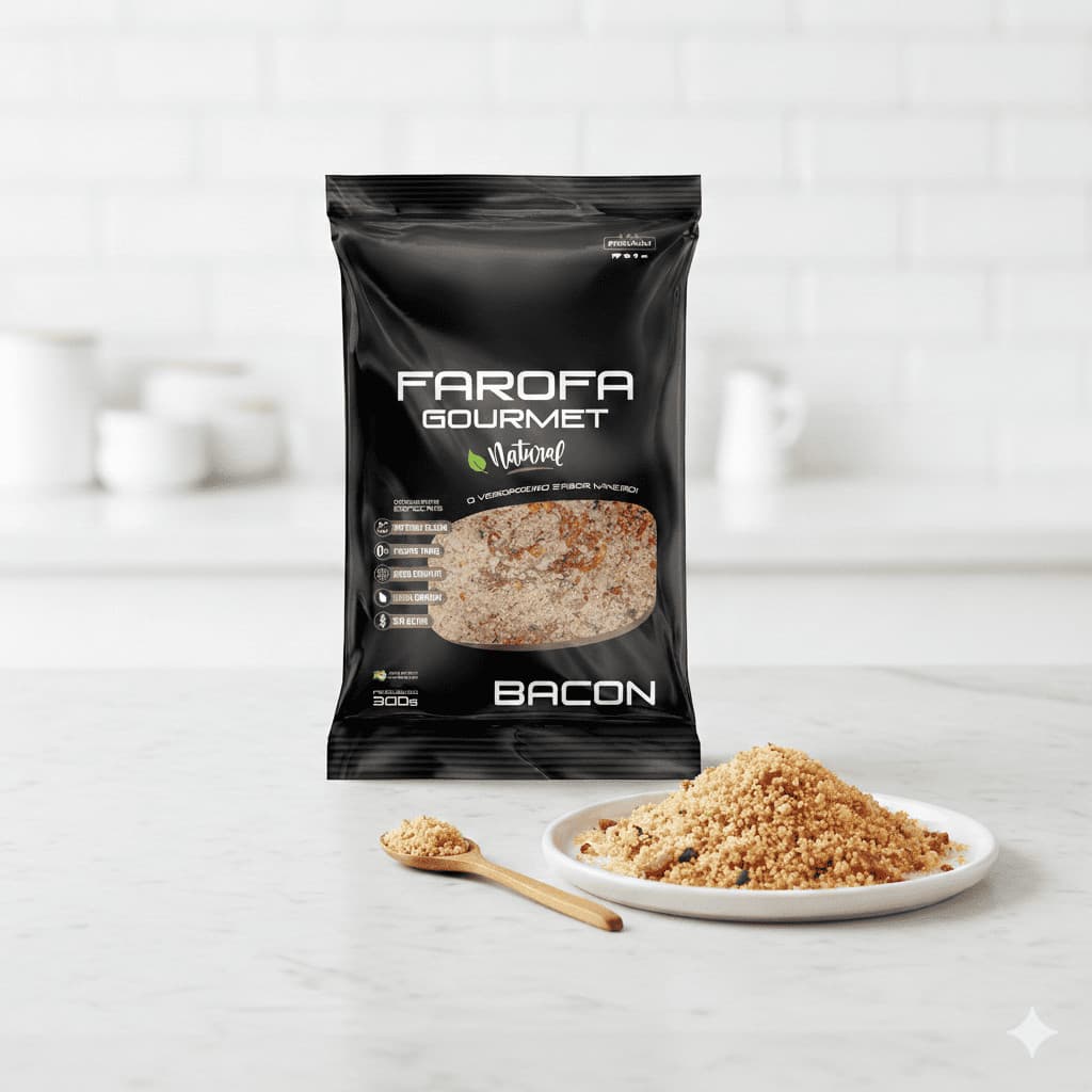 Farofa Gourmet Poletto BACON 300g Crocante Churrasco
