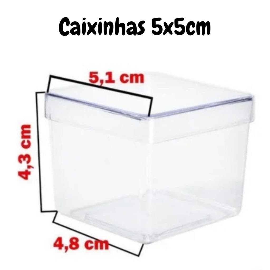 Caixas 10 a 50 Unids 5x5 Caixinhas de Acrílico Lembrancinhas Festas Varias Cores