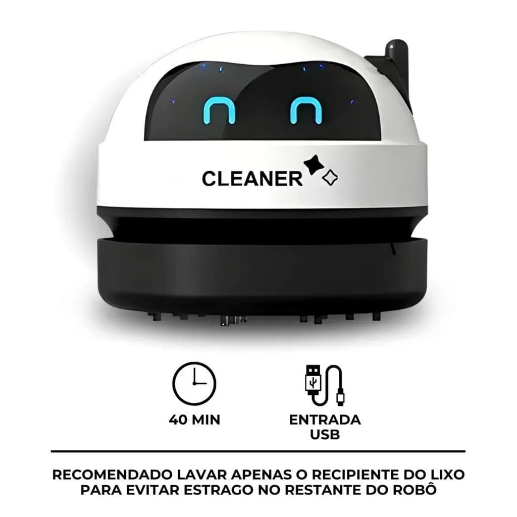 B&B Mini Robô Aspirador Inteligente De Pó Para Limpeza De Teclados Mesas Cantos