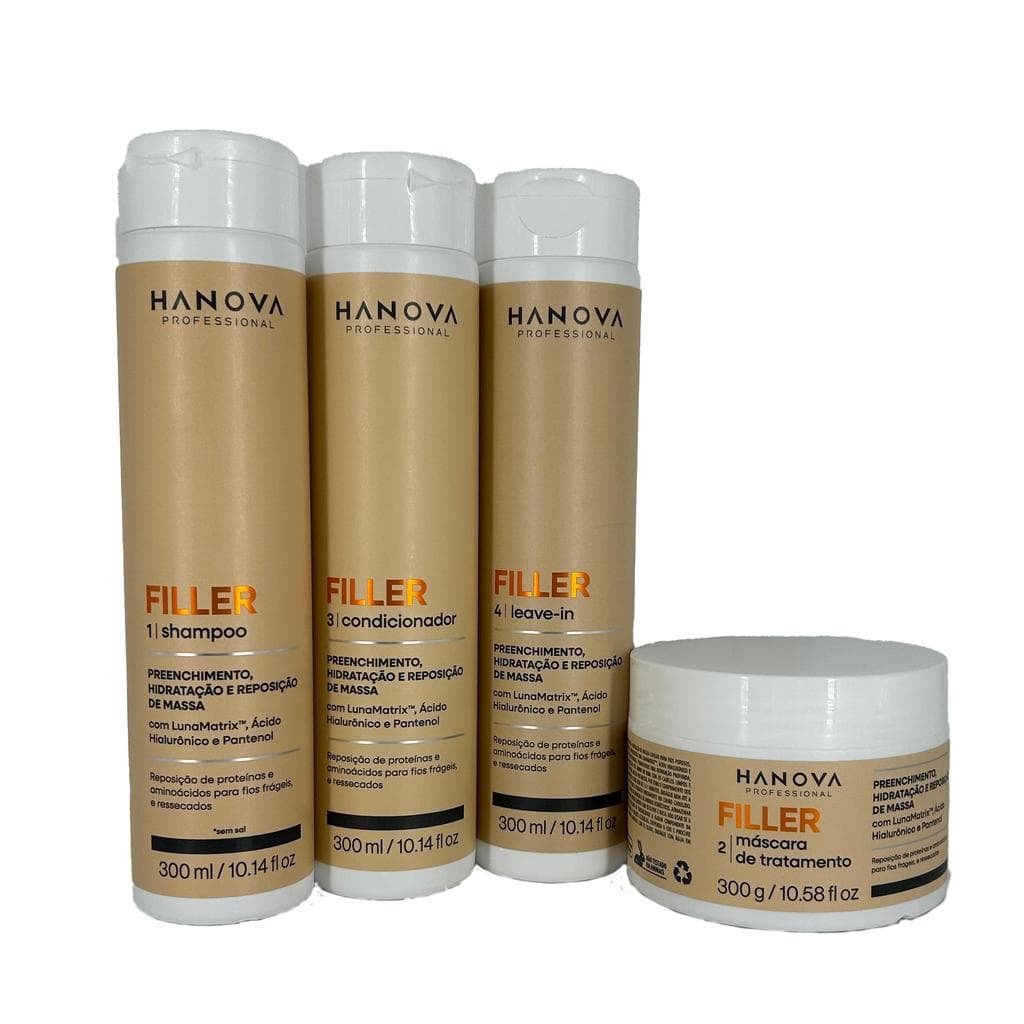 Kit Completo Repositor de Massa Filler Hanova 4 Itens