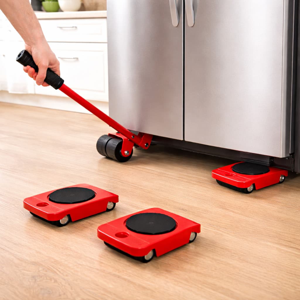 Kit 5 Movedor Rodinhas Para Mudança Levantar Móveis Grandes