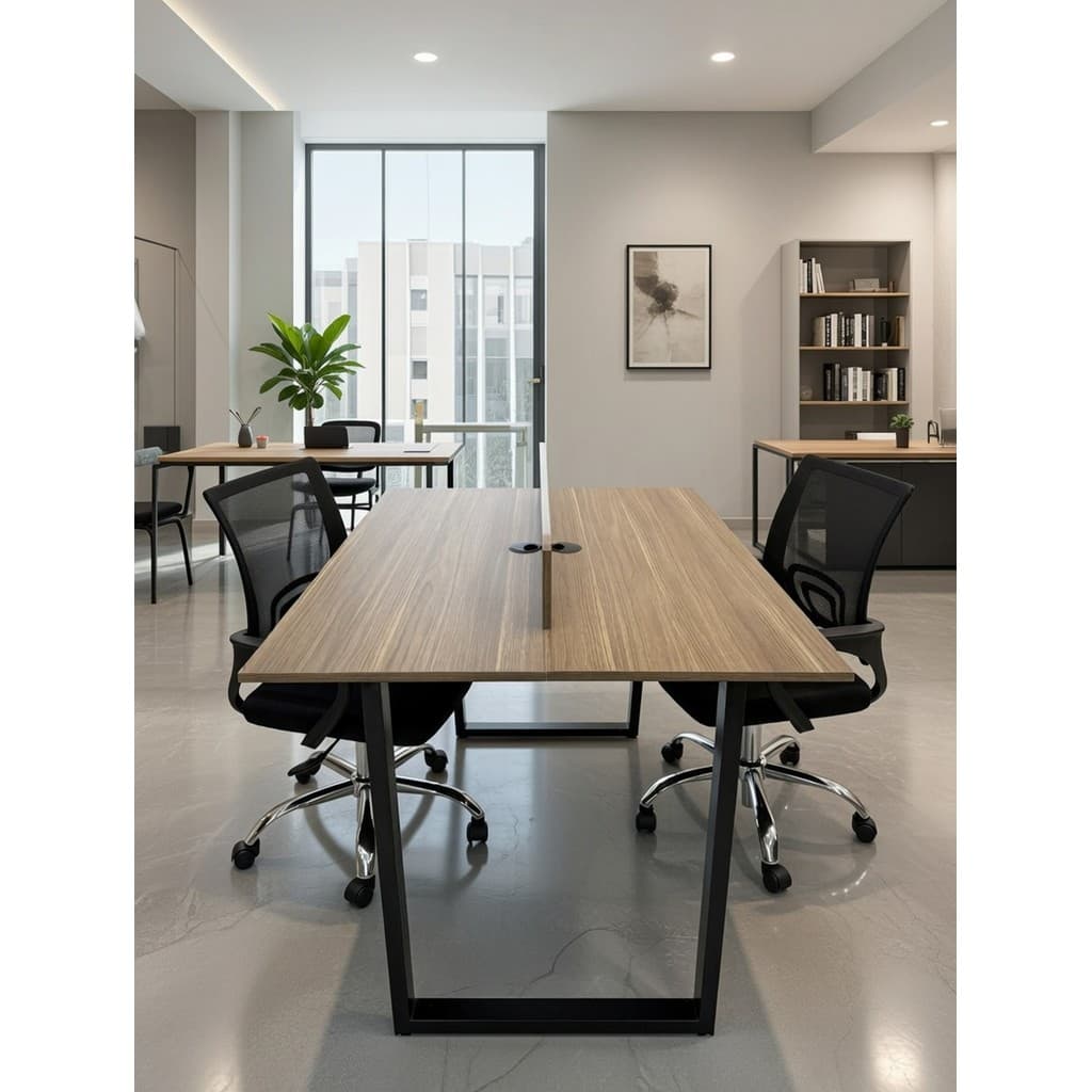 PLATAFORMA 2 LUGARES CASTANHO TANNAT PÉ DE AÇO 15MM